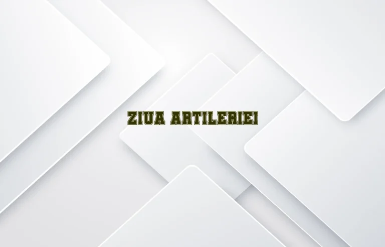 ziua artileriei